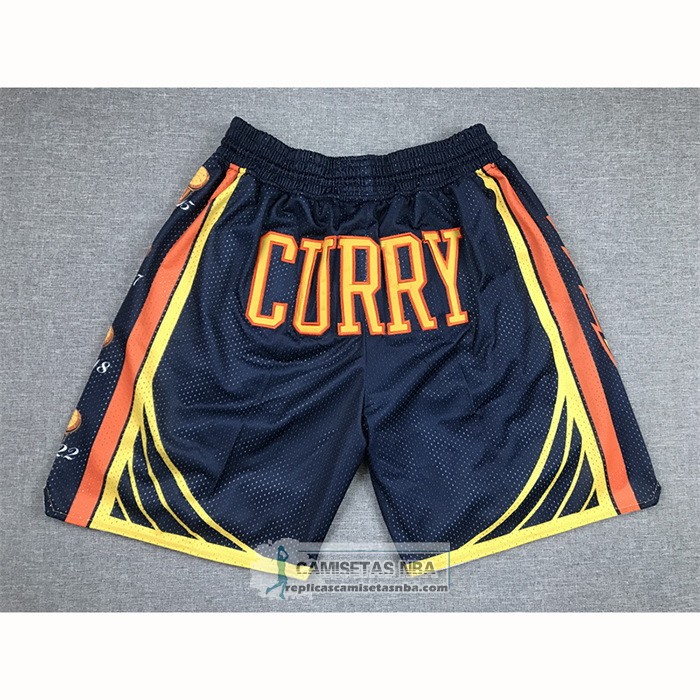 Pantalone Golden State Warriors Stephen Curry 2022 NBA Finals Azul